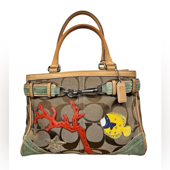 Coach Handbags - Coach Hampton Sea Life patchwork satchel